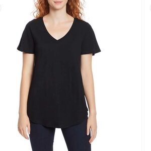 🌺Jessica Simpson Women's Flutter Sleeve Tee Relaxed Fit V-Neck T-Shirt